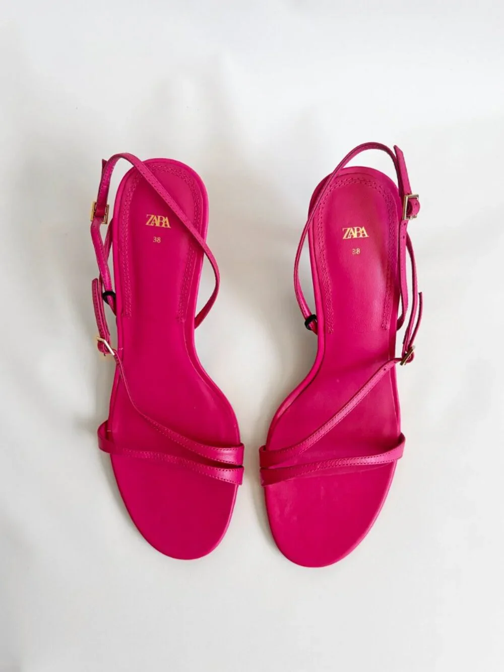 ZARA Leather High Heel Sandals 1316/910/060 EU 38/ US 7.5 - Picture 8 of 11